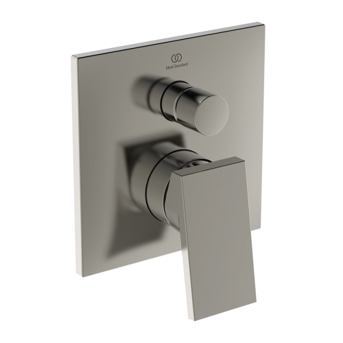 Immagine di Ideal Standard EXTRA miscelatore per doccia ad incasso, 2 vie, con deviatore, senza corpo incasso, finitura silver storm BD516GN