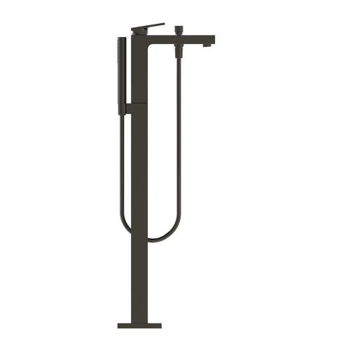 Immagine di Ideal Standard EXTRA miscelatore freestanding per vasca, con deviatore, doccetta stick, tubo flessibile 125 cm e supporto doccetta, finitura magnetic grey BD520A5