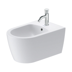 Immagine di Duravit BENTO STARCK BOX bidet sospeso P.57 cm, con troppopieno, con bordo per rubinetteria, HygieneGlaze, colore bianco 2276152000