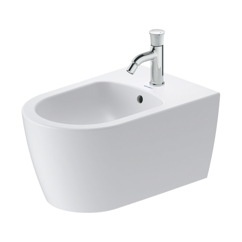 Immagine di Duravit BENTO STARCK BOX bidet sospeso P.57 cm, con troppopieno, con bordo per rubinetteria, HygieneGlaze, colore bianco 2276152000