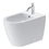 Immagine di Duravit BENTO STARCK BOX bidet filo parete a pavimento, con troppopieno, con bordo per rubinetteria, HygieneGlaze, colore bianco 2299102000
