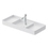 Immagine di Duravit BENTO STARCK BOX bacinella da appoggio soprapiano rettangolare L.104 cm, con rettifica, senza troppopieno, con foro per rubinetteria, HygieneGlaze, colore bianco 2381102071