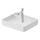 Duravit BENTO STARCK BOX bacinella da appoggio soprapiano rettangolare L.55 cm, con rettifica, senza troppopieno, con foro per rubinetteria, HygieneGlaze, colore bianco 2381552071