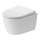 Duravit BENTO STARCK BOX COMPACT set vaso sospeso Rimless, senza brida, con sedile, Hygieneglaze, colore bianco 45920920A1
