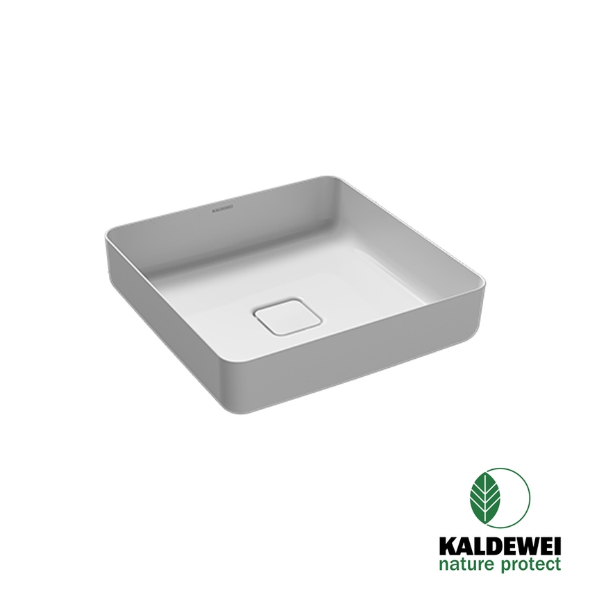 Immagine di Kaldewei MIENA NATURE PROTECT lavabo da appoggio 40 cm, senza troppopieno, colore bianco alpino 909506913001