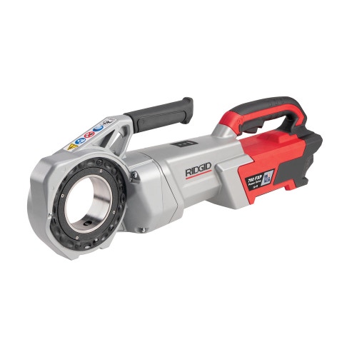 Immagine di Ridgid 760 FXP Filettatrice 12-R, staffa di supporto, cassetta, 2 batterie, caricabatterie, set bussole 12-R HS BSPT (1/2" - 2") 72053