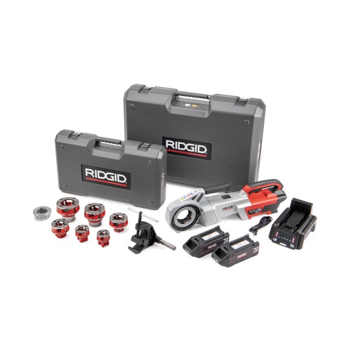 Immagine di Ridgid 760 FXP Filettatrice 11-R, staffa di supporto, cassetta, 2 batteria, caricabatterie, set bussole 11-R HS BSPT (1/2" - 2") 72058