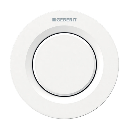 Immagine di Geberit comando a distanza tipo 01 pneumatico, per risciacquo ad una quantità, per cassetta di risciacquo da incasso sigma 8 cm, pulsante da incasso, colore bianco 116.041.11.1