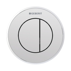 Immagine di Geberit comando a distanza tipo 10, pneumatico, per risciacquo a due quantità, pulsante da incasso finitura cromo lucido/satinato 116.055.KH.1