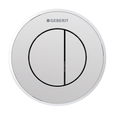 Immagine di Geberit comando a distanza tipo 10, pneumatico, per risciacquo a due quantità, per cassetta di risciacquo da incasso sigma 8 cm, pulsante da incasso, finitura cromo lucido/satinato 116.056.KH.1