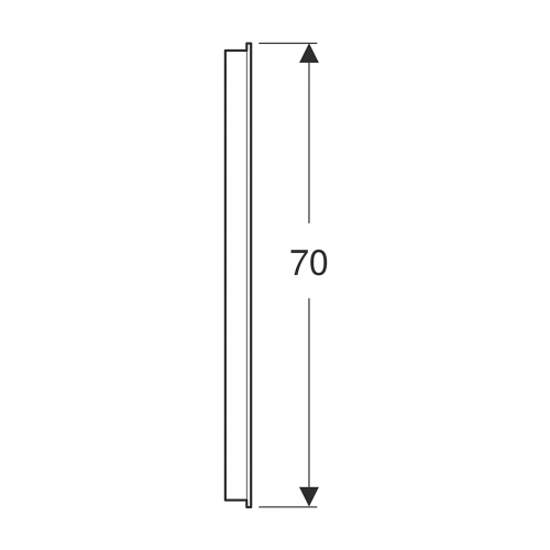Immagine di Geberit OPTION BASIC SQUARE specchio L.60 cm, con illuminazione in alto, in alluminio anodizzato 502.805.00.1