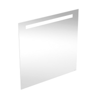 OPTION BASIC SQUARE specchio 70 cm, con illuminazione in alto, in alluminio anodizzato