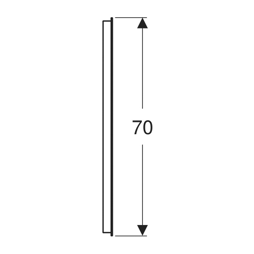 Immagine di Geberit OPTION BASIC SQUARE specchio L.80 cm, con illuminazione in alto, in alluminio anodizzato 502.807.00.1