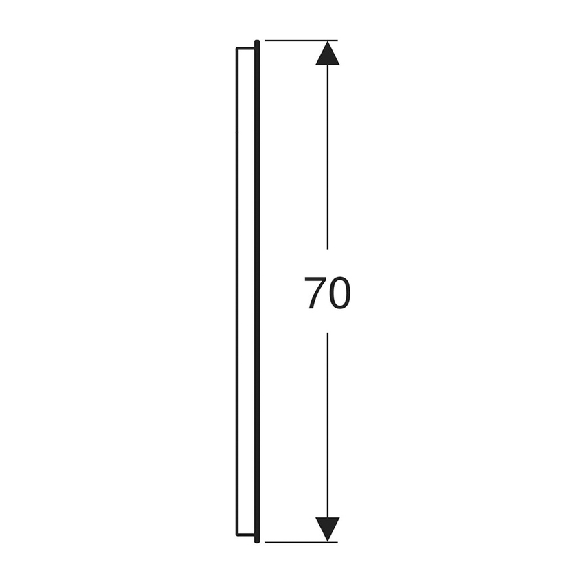 Immagine di Geberit OPTION BASIC SQUARE specchio L.80 cm, con illuminazione in alto, in alluminio anodizzato 502.807.00.1