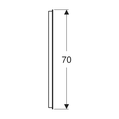 Immagine di Geberit OPTION BASIC SQUARE specchio L.90 cm, con illuminazione in alto, in alluminio anodizzato 502.808.00.1