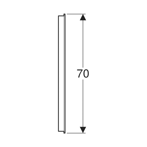 Immagine di Geberit OPTION BASIC SQUARE specchio L.100 cm, con illuminazione in alto, in alluminio anodizzato 502.809.00.1