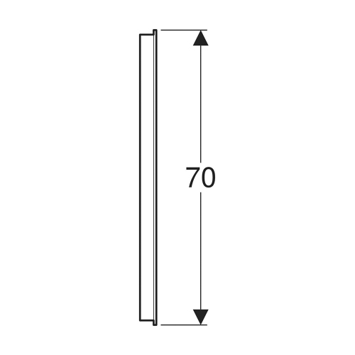 Immagine di Geberit OPTION BASIC SQUARE specchio L.120 cm, con illuminazione in alto, in alluminio anodizzato 502.810.00.1