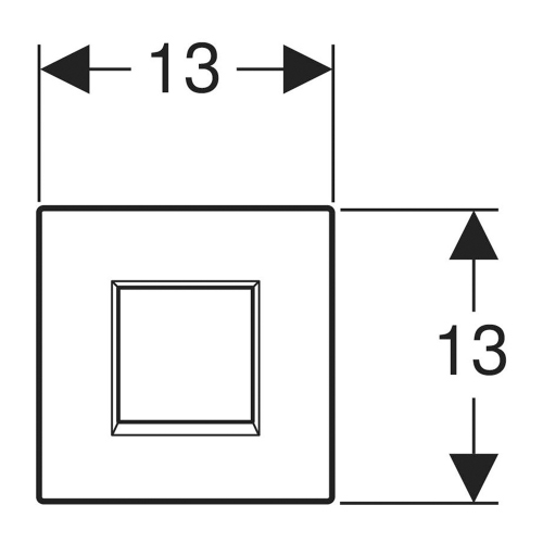 Immagine di Geberit comando per orinatoi con azionamento elettronico del risciacquo, funzionamento a rete, placca di copertura tipo 30 finitura cromo satinato 116.027.JQ.1