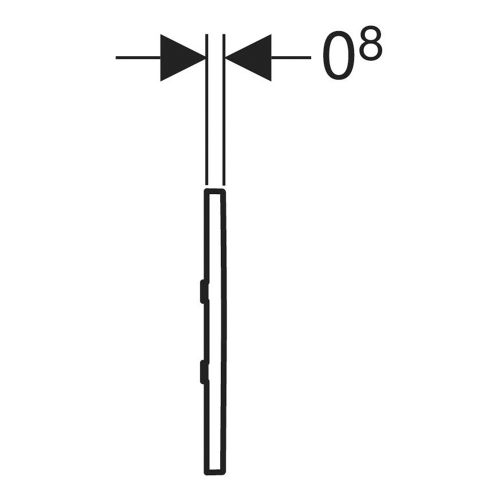 Immagine di Geberit comando per orinatoi con azionamento elettronico del risciacquo, funzionamento a rete, placca di copertura tipo 30 finitura cromo satinato 116.027.JQ.1