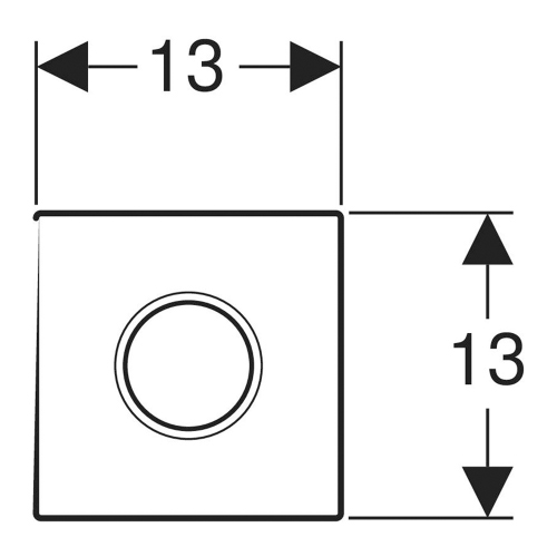 Immagine di Geberit comando per orinatoi con azionamento elettronico del risciacquo, funzionamento a rete, placca di copertura tipo 01, finitura cromo satinato 116.021.JQ.5