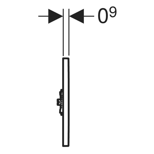 Immagine di Geberit comando per orinatoi con azionamento elettronico del risciacquo, funzionamento a rete, placca di copertura tipo 01, finitura cromo satinato 116.021.JQ.5