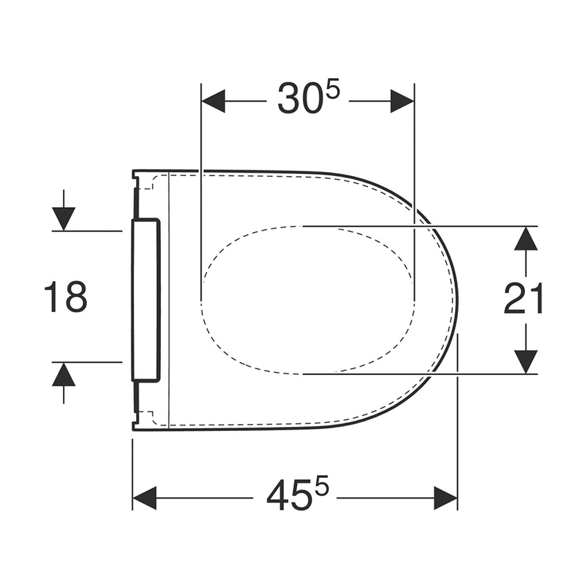 Immagine di Geberit ONE sedile con chiusura ammortizzata e funzione di sgancio rapido, colore bianco con inserto bianco 243.989.11.2