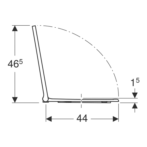 Immagine di Geberit ONE sedile con chiusura ammortizzata e funzione di sgancio rapido, colore bianco con inserto bianco 243.989.11.2