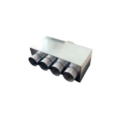 Immagine di Irsap ARCA 1 plenum di immissione ed estrazione aria in lamiera zincata, attacco principale DN125 + 4 attacchi secondari DN80 A00PLE040812500