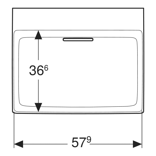 Immagine di Geberit ONE lavabo rettangolare L.90 cm, con foro per rubinetteria, senza troppopieno, colore bianco finitura KeraTect 505.038.00.1