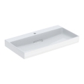 Immagine di Geberit ONE lavabo rettangolare L.90 cm, con foro per rubinetteria, senza troppopieno, colore bianco finitura KeraTect 505.038.00.1