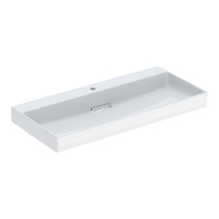 Immagine di Geberit ONE lavabo rettangolare L.105 cm, con foro per rubinetteria, senza troppopieno, colore bianco finitura KeraTect 505.046.00.1