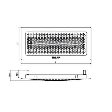 Immagine di Irsap RTG griglia di immissione ed estrazione per plenum FLEX TPLGRI02813RA