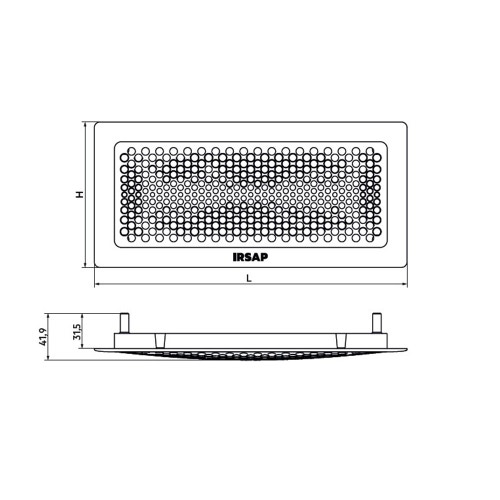 Immagine di Irsap RTG griglia di immissione ed estrazione per plenum FLEX TPLGRI02813RA