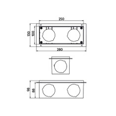 Immagine di Irsap FLEX Plenum terminale multi attacco per griglia RTG, con possibilità di connessione per tubi DN75 TPLPLE02810F0