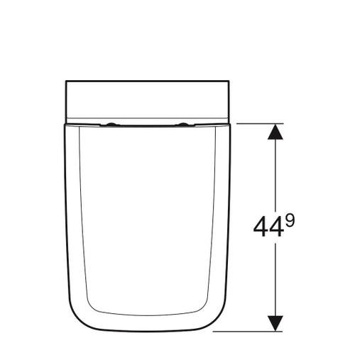 Immagine di Geberit ICON SQUARE set sanitari sospesi, vaso senza brida, con sedile a chiusura ammortizzata, bidet monoforo con troppopieno, colore bianco finitura lucido 500.807.00.1-231910000