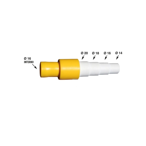 Immagine di Tecnosystemi raccordo adattatore dritto con diametro interno 16 mm 11126366
