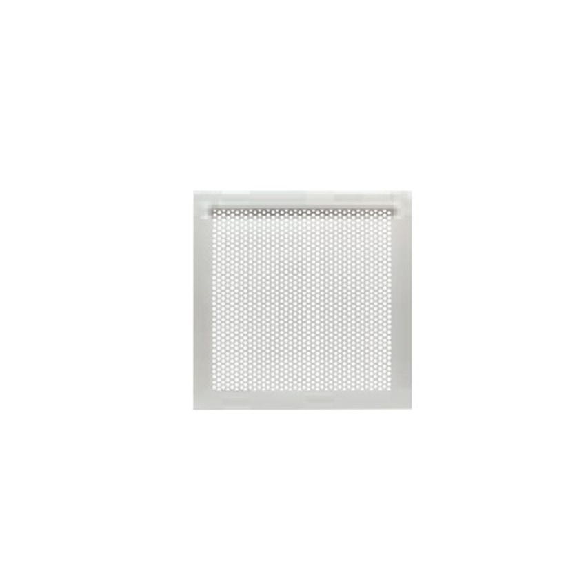 Immagine di Irsap GRF griglia quadrata 60 cm, per bocchetta di ripresa a schermo forato, telaio in alluminio, parte centrale in acciaio zincato, colore bianco TALGRI06060F0