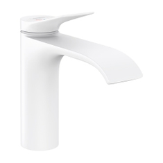 Immagine di Hansgrohe VIVENIS miscelatore monocomando H.18 cm per lavabo, con tecnologia CoolStart e piletta, colore bianco finitura opaco 75023700