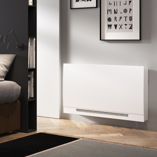 Immagine di Sabiana Carisma WHISPER CFF-MV 10 Ventilconvettore residenziale con motore asincrono, con mobile, senza comando, senza valvole, attacchi solo a sinistra 0071501