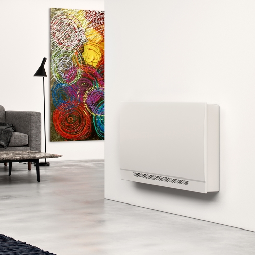 Immagine di Sabiana Carisma WHISPER CFF-MV 10 Ventilconvettore residenziale con motore asincrono, con mobile, senza comando, senza valvole, attacchi solo a sinistra 0071501