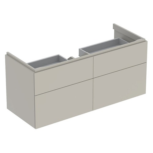 Immagine di Geberit XENO² mobile sospeso L.120 cm, con quattro cassetti e sistema di apertura a pressione, colore grigio finitura opaco 500.518.00.1