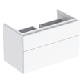 Immagine di Geberit XENO² mobile sottolavabo sospeso L.90 cm, con due cassetti e sistema di apertura a pressione, colore bianco finitura lucido 500.509.01.1