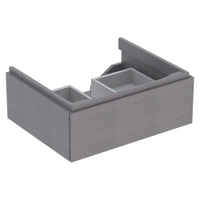 Immagine di Geberit XENO² mobile sottolavabo sospeso L.60 cm, con un cassetto ad apertura a pressione, finitura rovere grigio texturizzato 500.505.43.1