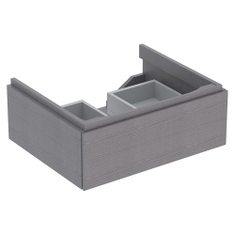 Immagine di Geberit XENO² mobile sottolavabo sospeso L.60 cm, con un cassetto ad apertura a pressione, finitura rovere grigio texturizzato 500.505.43.1