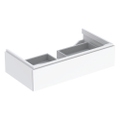 Immagine di Geberit XENO² mobile sottolavabo sospeso L.90 cm, con un cassetto ad apertura a pressione, colore bianco finitura lucido 500.508.01.1