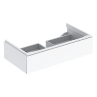 Immagine di Geberit XENO² mobile sottolavabo sospeso L.90 cm, con un cassetto ad apertura a pressione, colore bianco finitura lucido 500.508.01.1