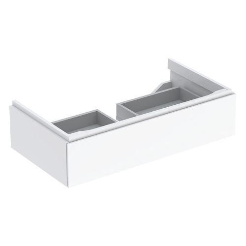 Immagine di Geberit XENO² mobile sottolavabo sospeso L.90 cm, con un cassetto ad apertura a pressione, colore bianco finitura lucido 500.508.01.1