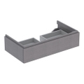 Immagine di Geberit XENO² mobile sottolavabo sospeso L.90 cm, con un cassetto ad apertura a pressione, finitura rovere grigio texturizzato 500.508.43.1