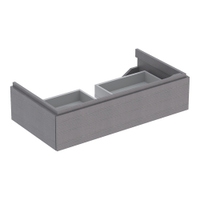Immagine di Geberit XENO² mobile sottolavabo sospeso L.90 cm, con un cassetto ad apertura a pressione, finitura rovere grigio texturizzato 500.508.43.1