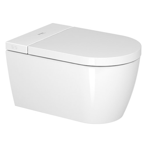 Immagine di Duravit SENSOWASH® STARCK F LITE vaso a cacciata, senza brida, compreso di sedile con funzione bidet, colore bianco finitura lucido 650001012004310